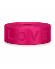 CINTA POLIESTER FUCSIA LOVE CALADA P40 x 10mts
