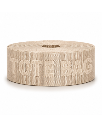 CINTA POLIESTER BEIGE TOTE BAG CALADA P40 x 10mts
