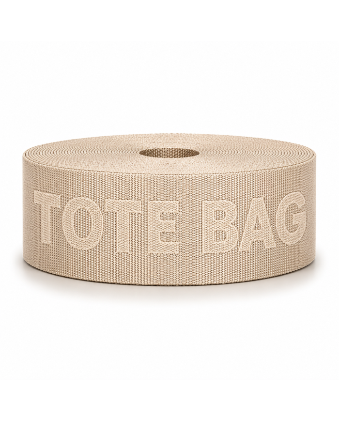 CINTA POLIESTER BEIGE TOTE BAG CALADA P40 x 10mts