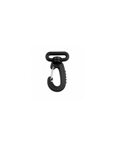 MOSQUETON PLASTICO ACETATO NEGRO P25